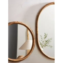 Miroir rond en sapin d53cm - Trappeur