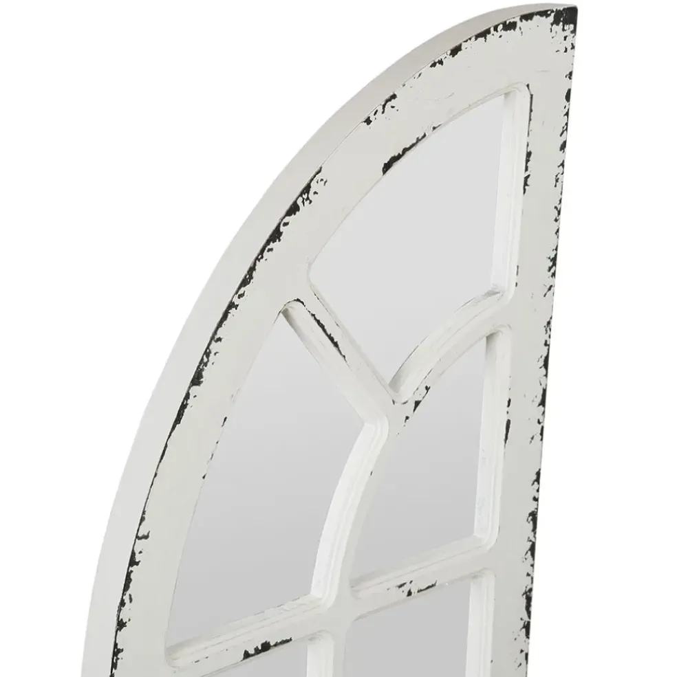 Miroirs x2 blanc patiné 40x117cm - orangerie