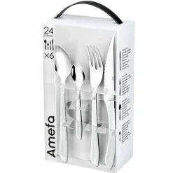 Ménagère 24 pièces en acier blanc - Eclat