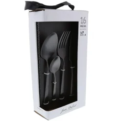 Ménagère 16 pièces en inox noir - Delta