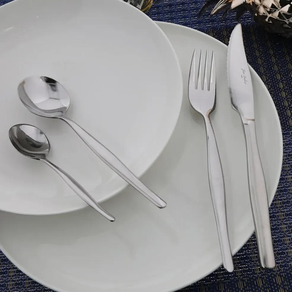 Ménagère 24 pieces en acier inoxydable argent - violon