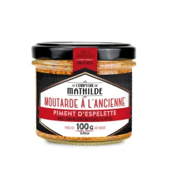 Moutarde à l'ancienne au piment d'espelette - 100gr