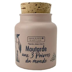 Moutarde aux 3 poivres sauvages 130ml
