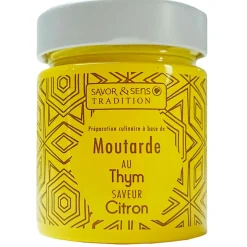 Moutarde saveur thym & citron (pot jaune)