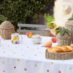 Mug en grès moucheté écru et multicolore 38cl - Les Fruits