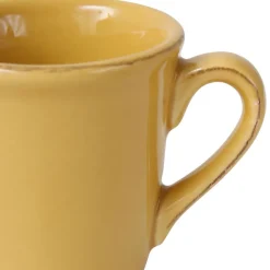 Mug expresso en faïence moutarde