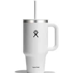 Mug isotherme avec poignée et paille blanc 946ml