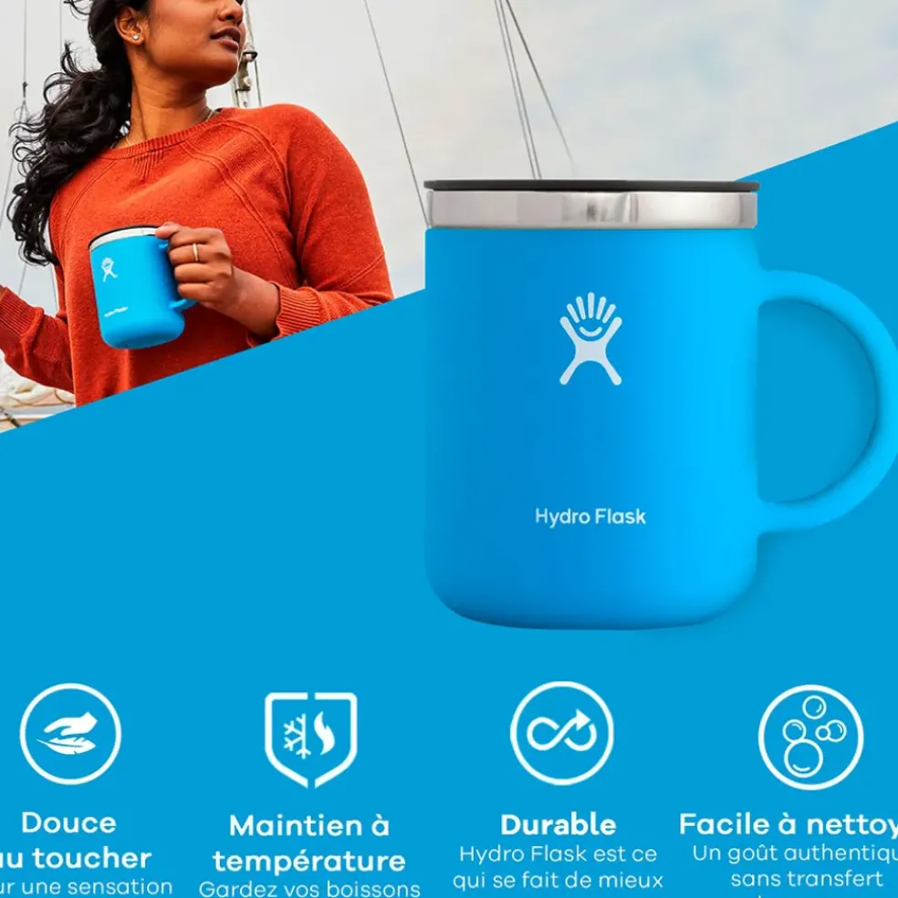 Mug isotherme avec poignée noir 355ml