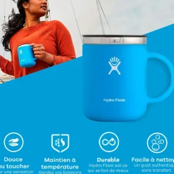 Mug isotherme avec poignée vert agave 355ml