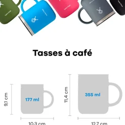 Mug isotherme avec poignée vert agave 355ml