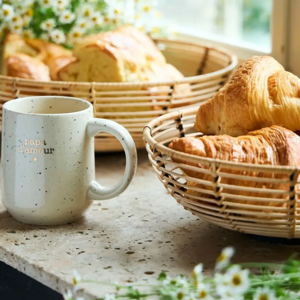 Mug papa en grès blanc 38cl - Beezz