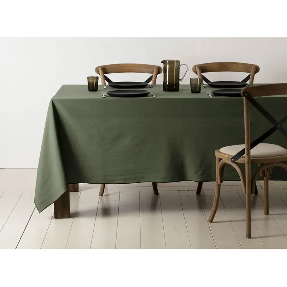 Nappe corino thym 250x160cm coton lavé 170g/m2