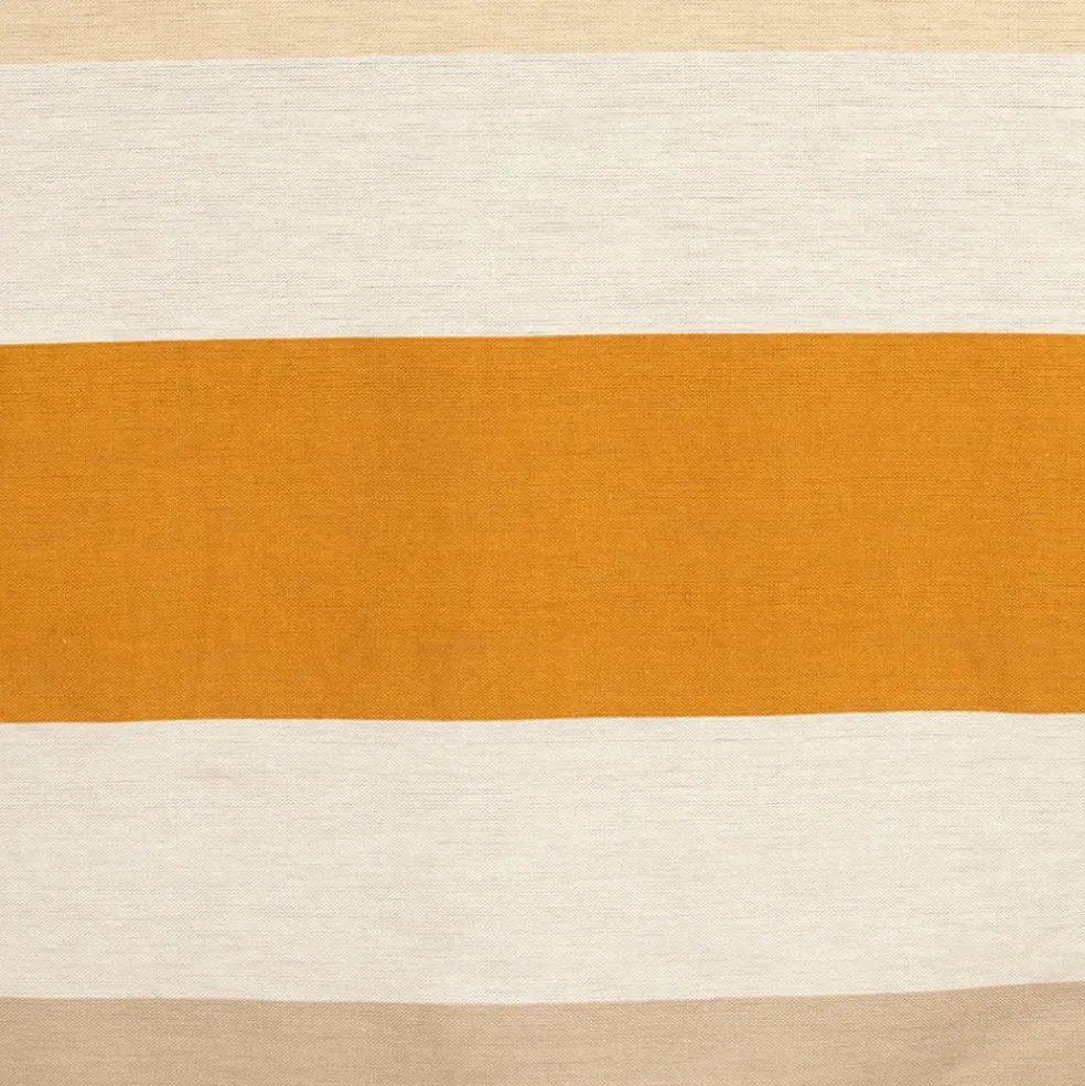 Nappe en coton écru et orange 250x145cm - Famille