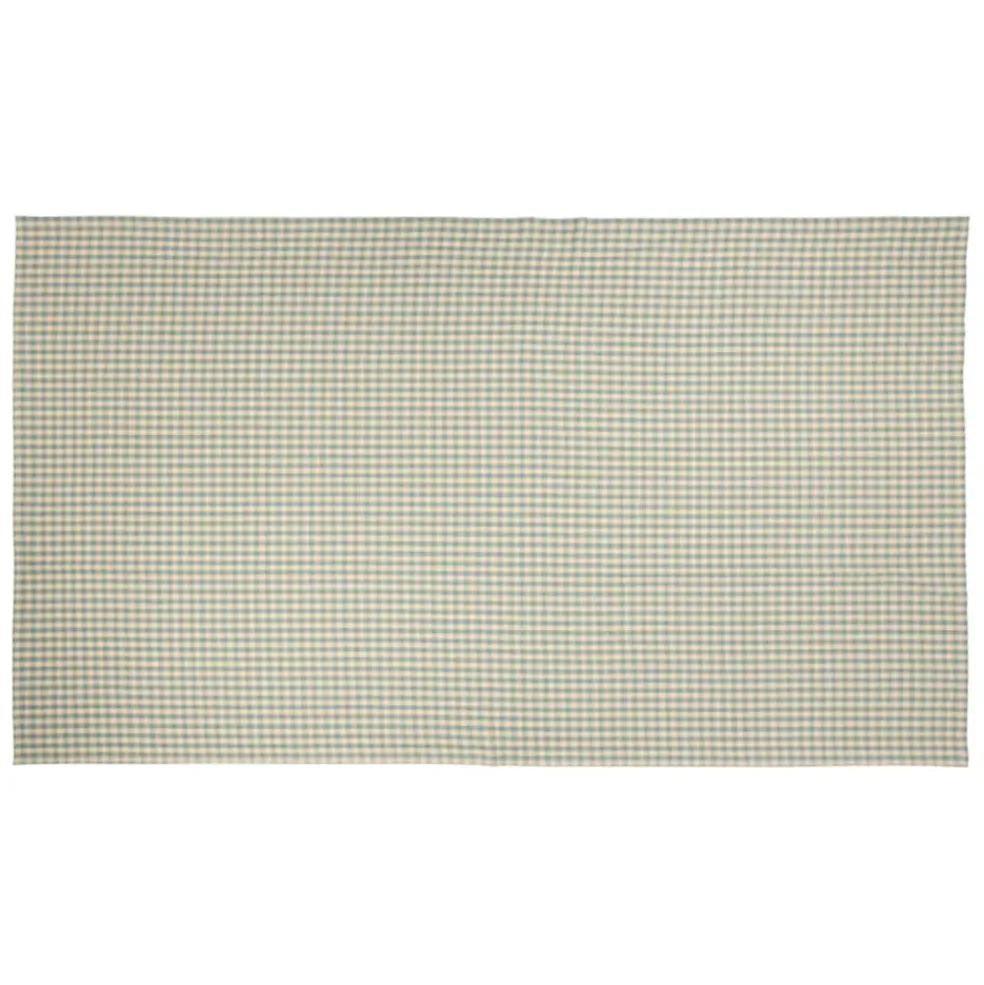Nappe en coton vichy sauge 250x150cm - Campagne