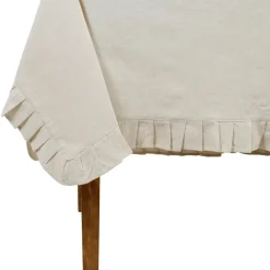 Nappe rectangle chambray naturel 250x160cm en coton et flex