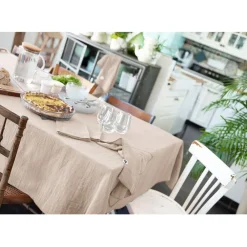 Nappe rectangle en gaze de coton unie pampa 150x250cm - Gaia