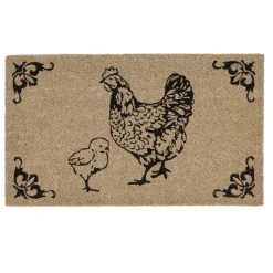 Paillasson basse cour en coco naturel 73x43cm