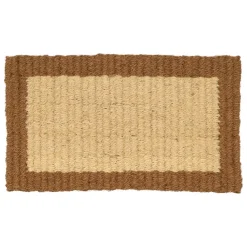Paillasson en coco naturel et brun 73x43cm - Retro