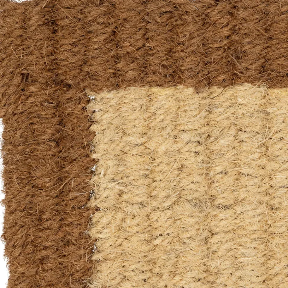 Paillasson en coco naturel et brun 73x43cm - Retro