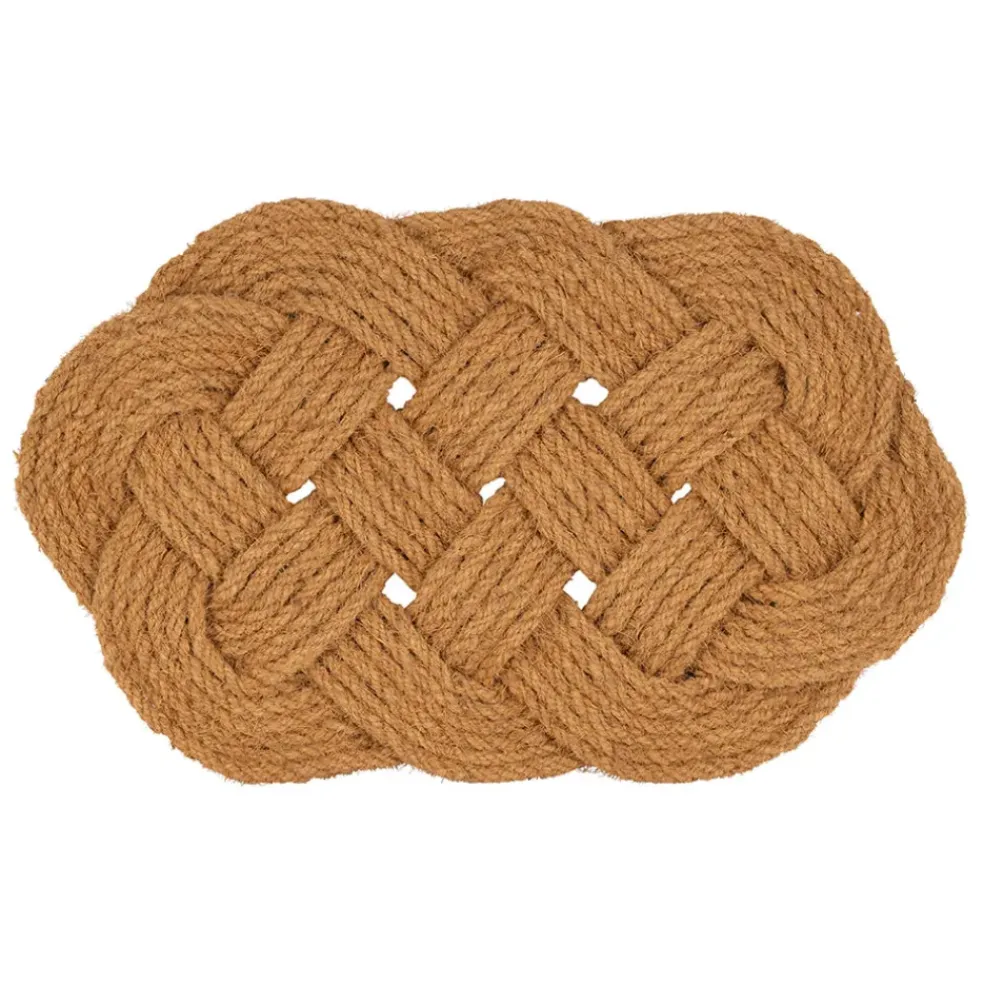 Paillasson tresse en coco naturel 75x45cm - Tresse