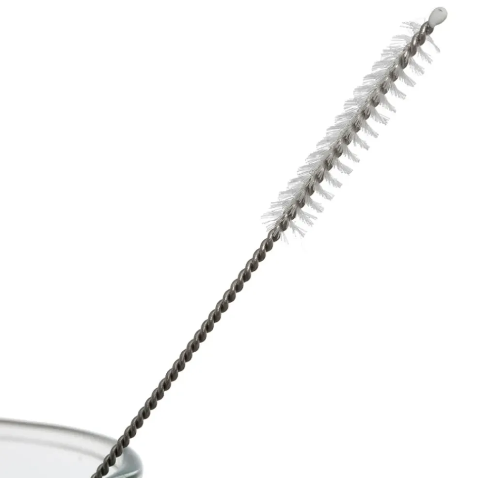Paille avec brosse x4 dilacia h15.5cm en verre borosilicate