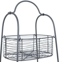 Panier 3 niveaux reserve gris en fer