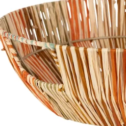 Panier en raphia et rotin multicolore d37cm - Seguia
