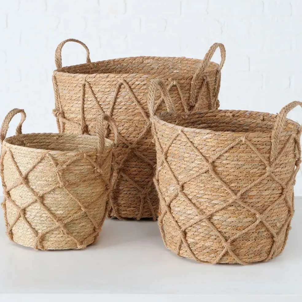 Panier en zostère naturel 33x33cm - Katunia