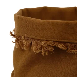 Panière à pain en coton tabac d18cm - Nalia