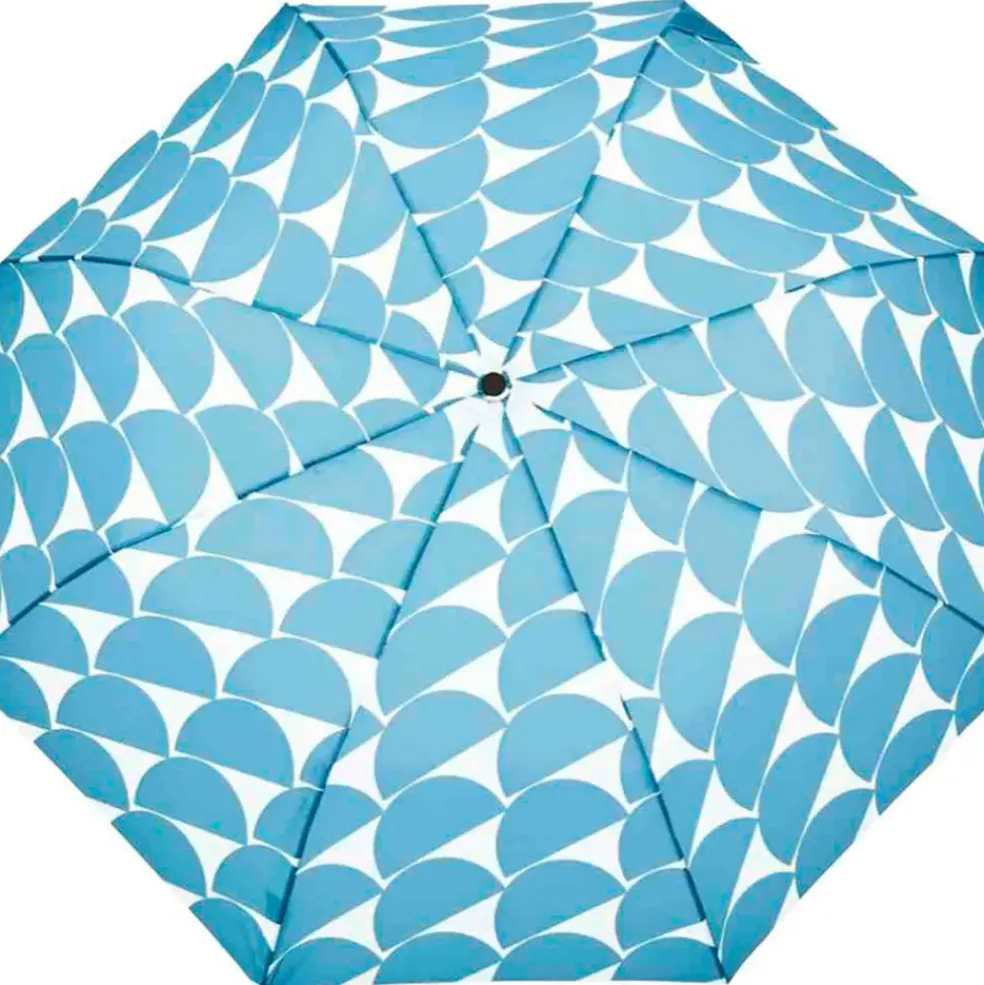 Parapluie compact manche tête de canard denim moon