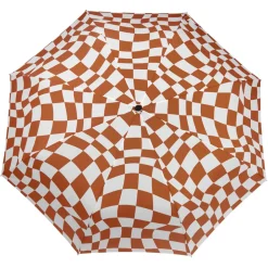 Parapluie compact manche tête de canard peanut butter checkers