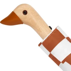Parapluie compact manche tête de canard peanut butter checkers