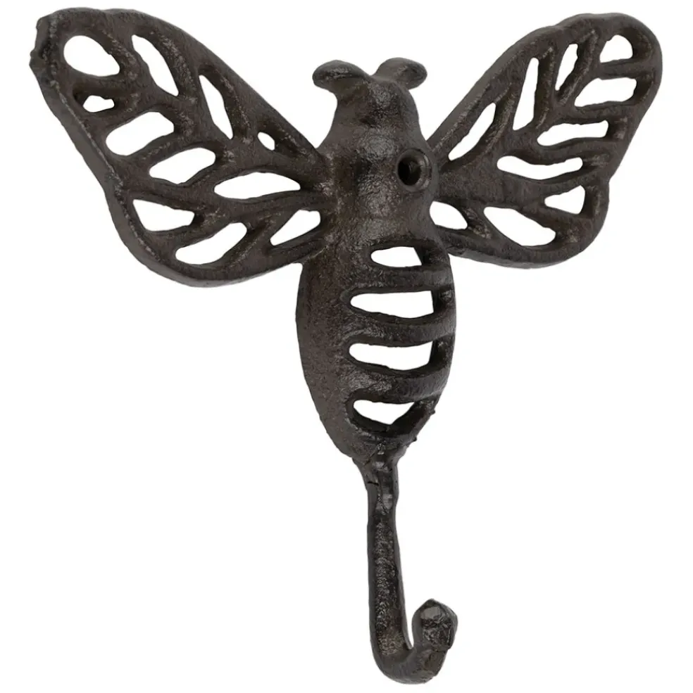 Patere abeille en fonte brun - Abeille