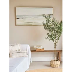 Peinture encadrée estran beige 140x70cm