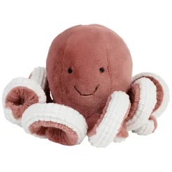 Peluche poulpe en tissu corail