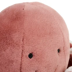 Peluche poulpe en tissu corail
