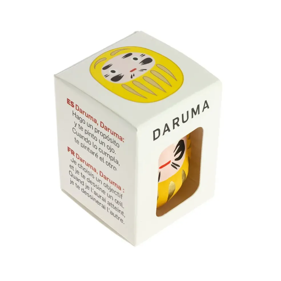 Petit daruma jaune prospérité
