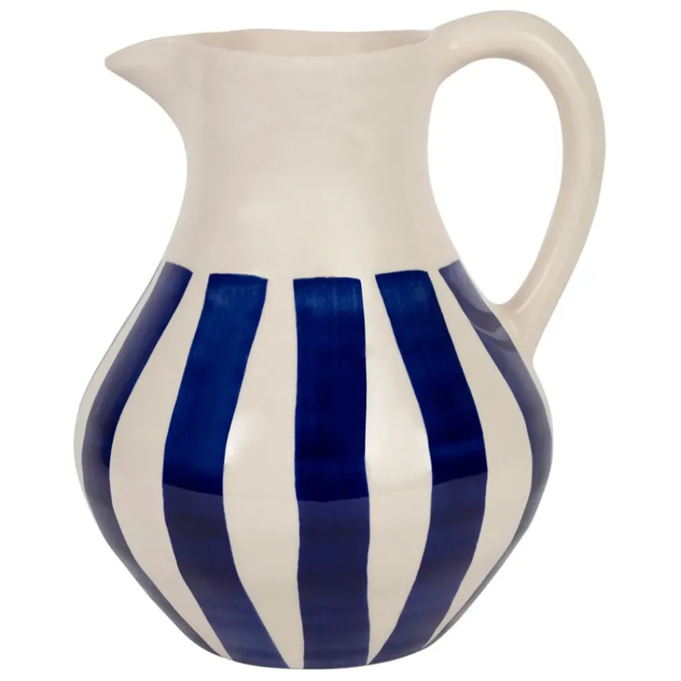 Pichet en terre cuite bleu 3L - Lisia