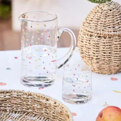 Pichet en verre multicolore 1l - Les Fruits