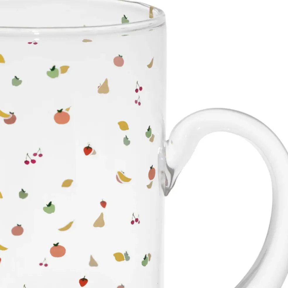Pichet en verre multicolore 1l - Les Fruits