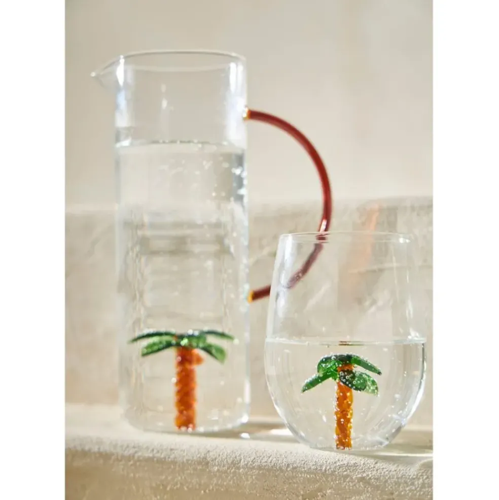 Pichet palmier en verre 1l - Colorea
