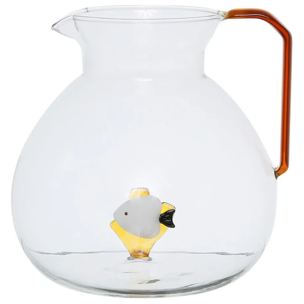 Pichet poisson en verre borosilicate ambre 1.7l - Océan