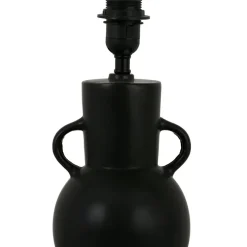 Pied de lampe arrondie en porcelaine h40cm noir - eterra