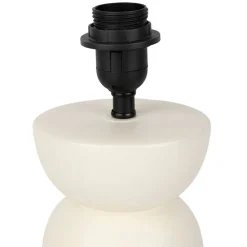 Pied de lampe en porcelaine h34cm blanc - blue sand