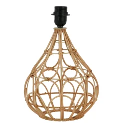 Pied de lampe rond en rotin h33cm naturel - brasil