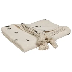 Plaid en coton écru et beige - Banquise