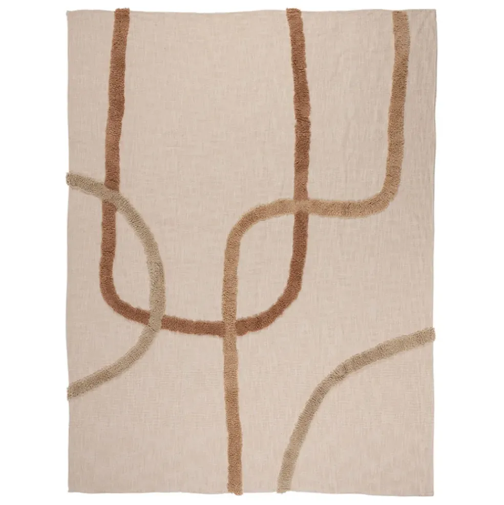 Plaid en coton ecru 170x130cm - Organic