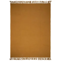 Plaid en coton moutarde 170x130cm - Allegra