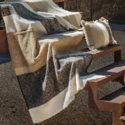 Plaid en laine gold 130x200cm - Calypso