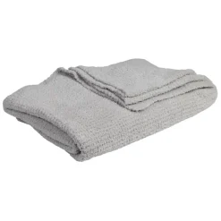 Plaid en tissu gris 170x130cm - Alysse